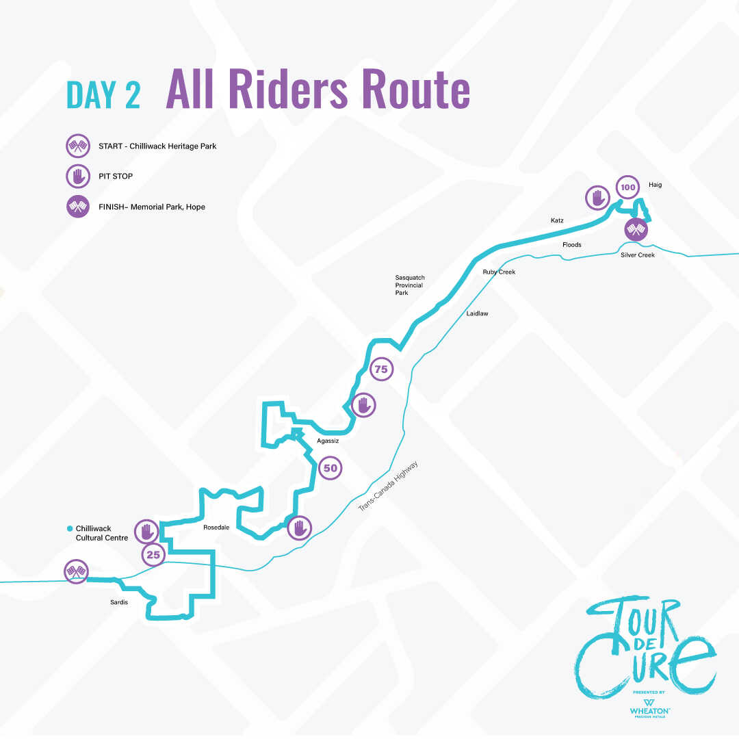 Tour de Cure 2023 - Day 2 All Riders Route